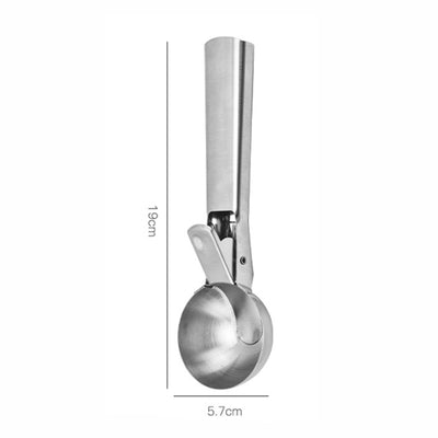 Stainless Steel Icecream Ice Cream Scoop Cookie Dough Potato Mash Spoon Trigger