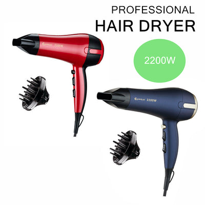 Professional Hair Dryer Blower with Diffuser Styling Concentrator Head Dry 2200W