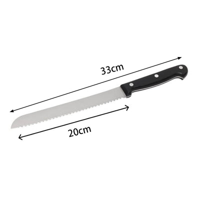 Bread Knife 20cm Stainless Steel Blade Kitchen Knives Cake Cutter Sharp Cutting Tool