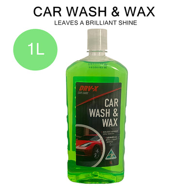 1 Litre Car Wash & Wax Liquid Soap Vehicle Clean Removes Dirt Grime Shine Protect