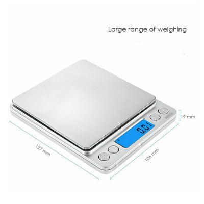 Digital Compact Portable Scale Jewellery Gold Weighing Kitchen Food Pocket 0.1g/2kg