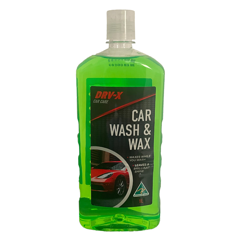 1 Litre Car Wash & Wax Liquid Soap Vehicle Clean Removes Dirt Grime Shine Protect