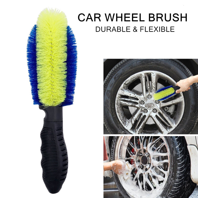 Car Vehicle Wheel Care Cleaning Brush Tyre Tire Rim Clean Scrub Cleaner Tool Wash