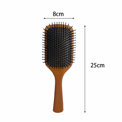 Detangle Paddle Hair Brush Wooden Handle Styling Head Care Massage Comb