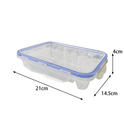 2PCS Ice Cube Tray Mould with Leak-Proof Lid Plastic Storage Container Maker Tool