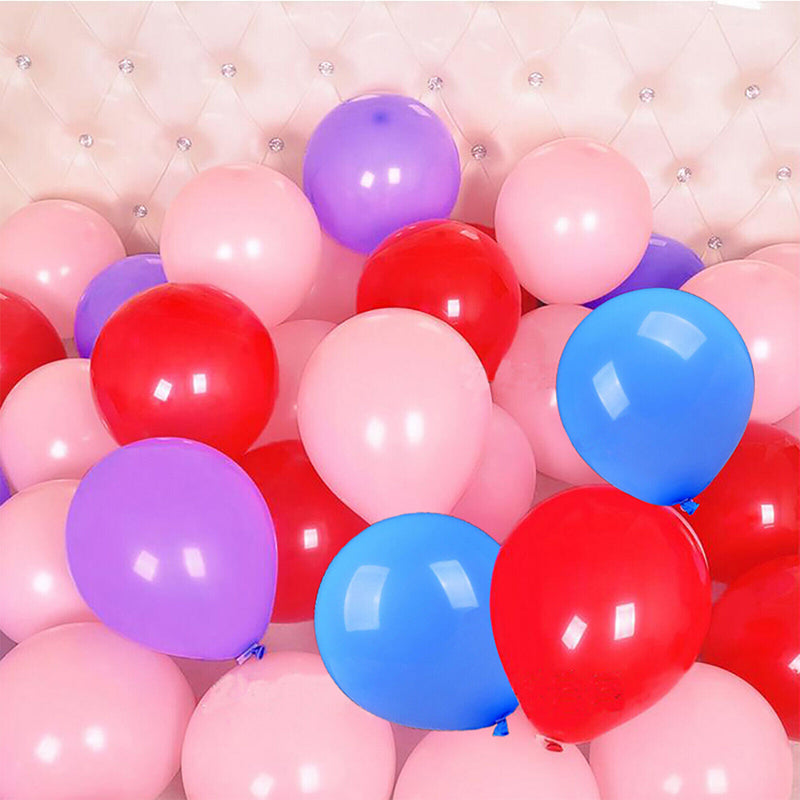 100PCS 12” Party Balloons 30cm Latex Helium Metallic Pearl Balloon Décor Birthday