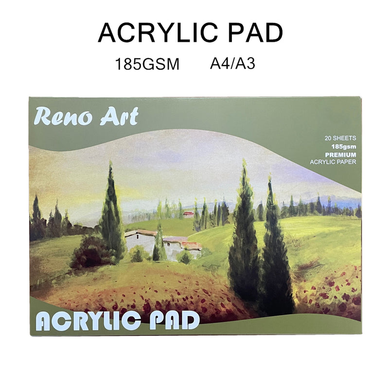 A3 A4 Acrylic Pad Book Painting Art Paper Sketch Draw Drawing Sketchbook 185gsm