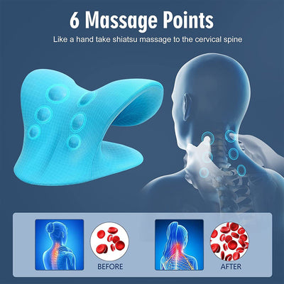 Neck Stretcher Traction Pillow Support Original Cloud Shape Cervical Pain Relief Soft