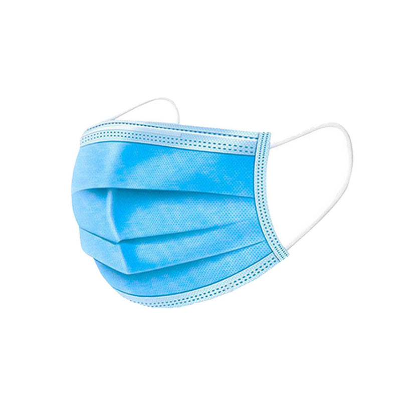 60 Pack Disposable Face Masks Mouth Mask 3 Layer Protective Blue