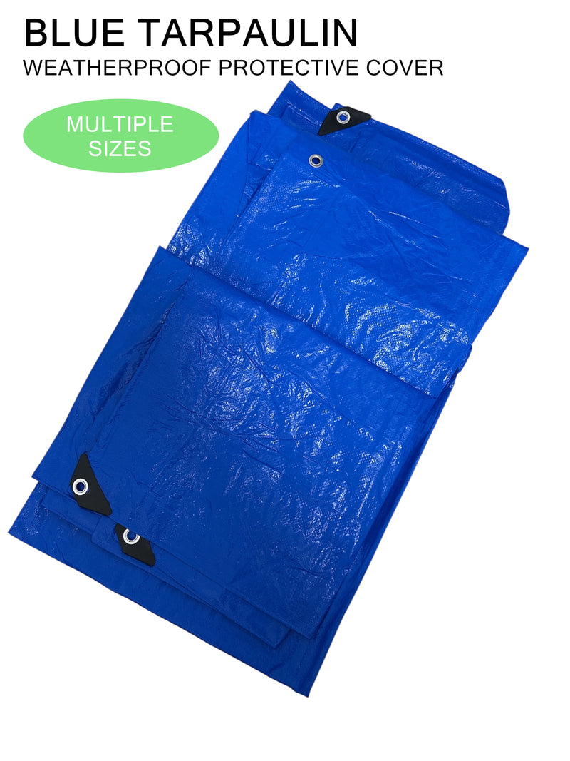 Durable Tarpaulin Waterproof Cover Shelter Camping Car Weatherproof Blue Tarp