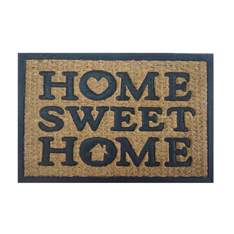 Coir Door Mat Home Sweet Home Entry Front Home Floor Mats Non-Slip Rubber Back