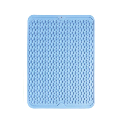 Silicone Sink Dish Drying Mat Kitchen Rectangle Non-Slip Heat Resistant Drainer Dry