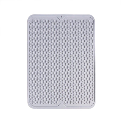 Silicone Sink Dish Drying Mat Kitchen Rectangle Non-Slip Heat Resistant Drainer Dry