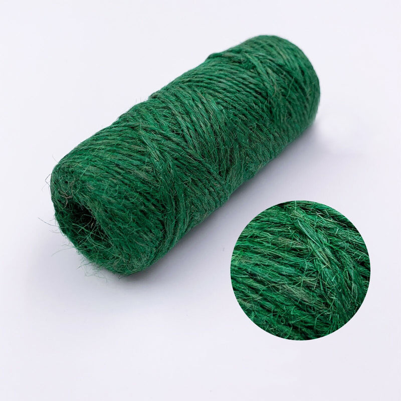 2 x Garden Jute Twine Roll Green Gardening String Rope DIY Craft Art Floristry 60m/Roll