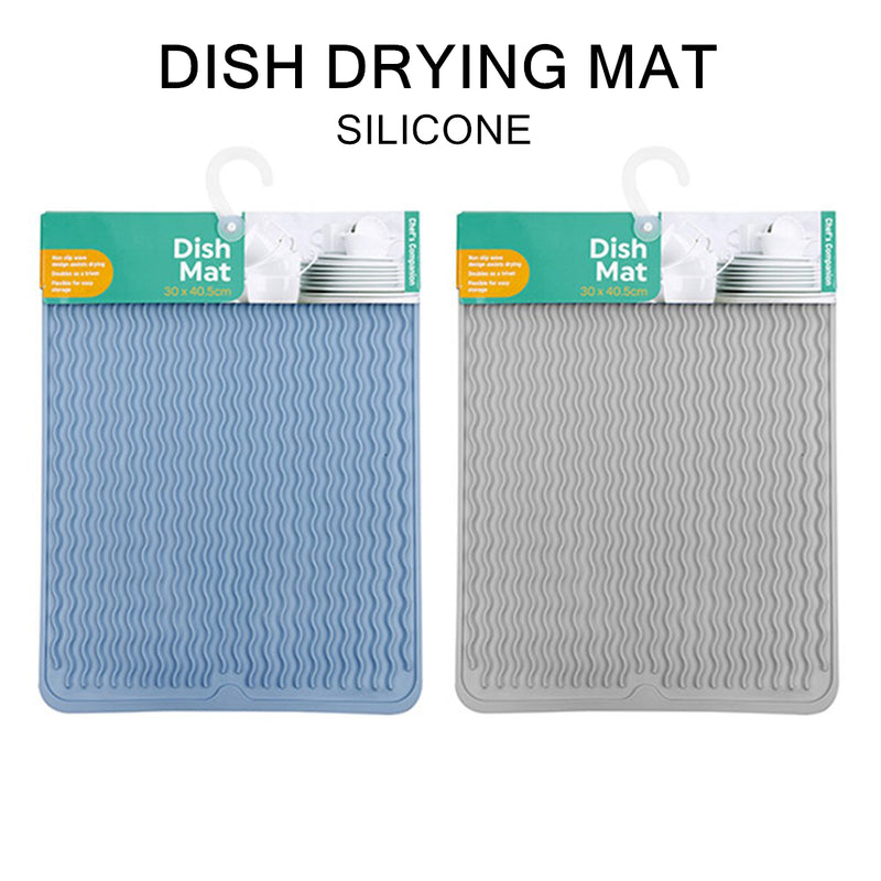 Silicone Sink Dish Drying Mat Kitchen Rectangle Non-Slip Heat Resistant Drainer Dry