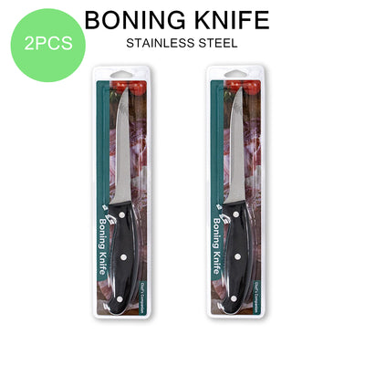 2PCS Boning Knife Stainless Steel Blade Kitchen Chef Cook Knives Sharp Butcher Meat