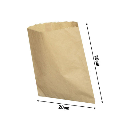 100PCS Brown Paper Lunch Bags Party Event Standard Sandwich Bag Fruit Snacks Lollies