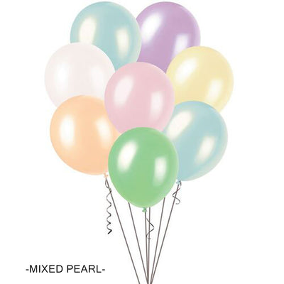 100PCS 12” Party Balloons 30cm Latex Helium Metallic Pearl Balloon Décor Birthday