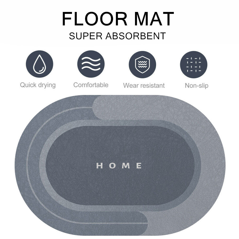 Super Absorbent Non-Slip Floor Mat Quick-Drying Bath Mats Soft Home Ba –  Easyroo
