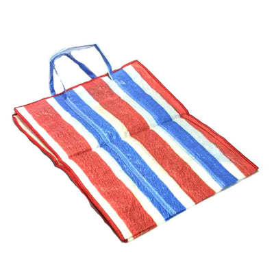 5PCS Stripe Woven Shopping Storage Bag Packing Bags Travel House Moving Strip Zip