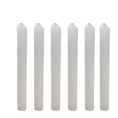 12 x Dinner Candle Unscented White Candles Plain 20cm Long Wedding Church Home