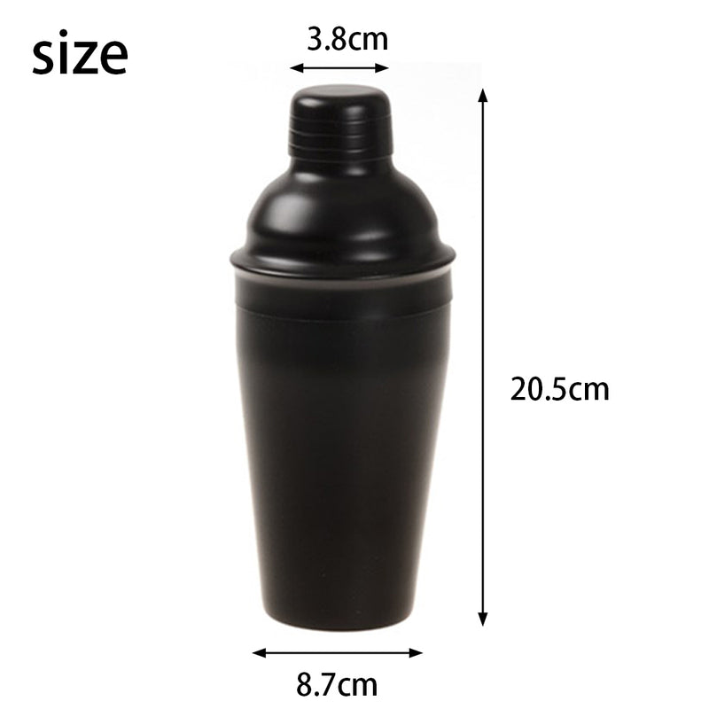 Bar Cocktail Shaker Matte Black Drinks Martini Spirits Maker Mixer Stainless Steel