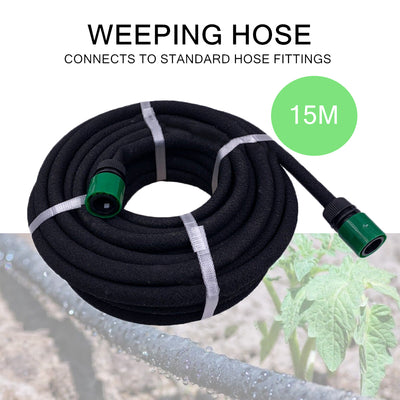 Weeping Weeper Hose 15m Garden Lawn Plant Drip Dripping Irrigation Watering Tube