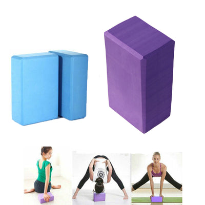 2PCS Yoga Block Fitness Foam Brick Exercise Gym Sports Fitness Pilates Stretching Aid