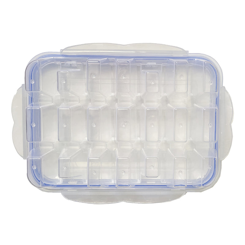 2PCS Ice Cube Tray Mould with Leak-Proof Lid Plastic Storage Container Maker Tool