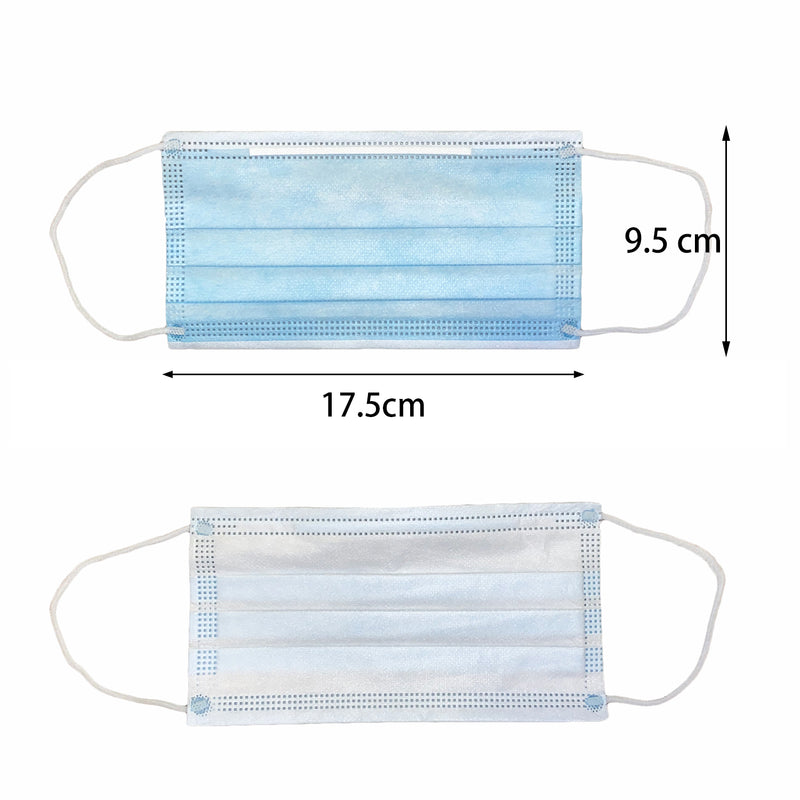 60 Pack Disposable Face Masks Mouth Mask 3 Layer Protective Blue