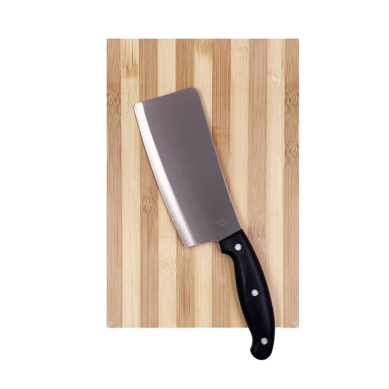 Cleaver Knife Stainless Steel Blade Kitchen Chef Cook Knives Sharp Butcher Meat Fruit