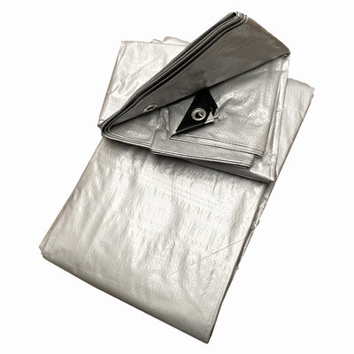 Heavy Duty Tarpaulin Waterproof Cover Shelter Camping Car Weatherproof Silver Tarp