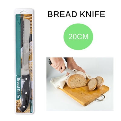 Bread Knife 20cm Stainless Steel Blade Kitchen Knives Cake Cutter Sharp Cutting Tool