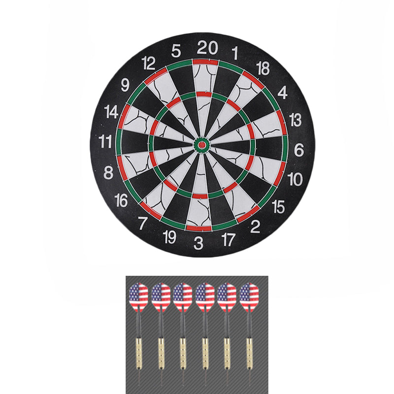 18” Dart Board Set Double-Sided Dartboard with 6 Darts Family Competition Game