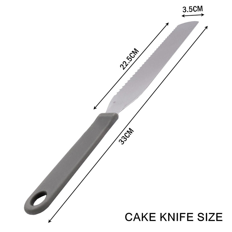 2PK Cake Knife and Spatula Set Decorating Knives Serving Cutter Tool Spreader Icing