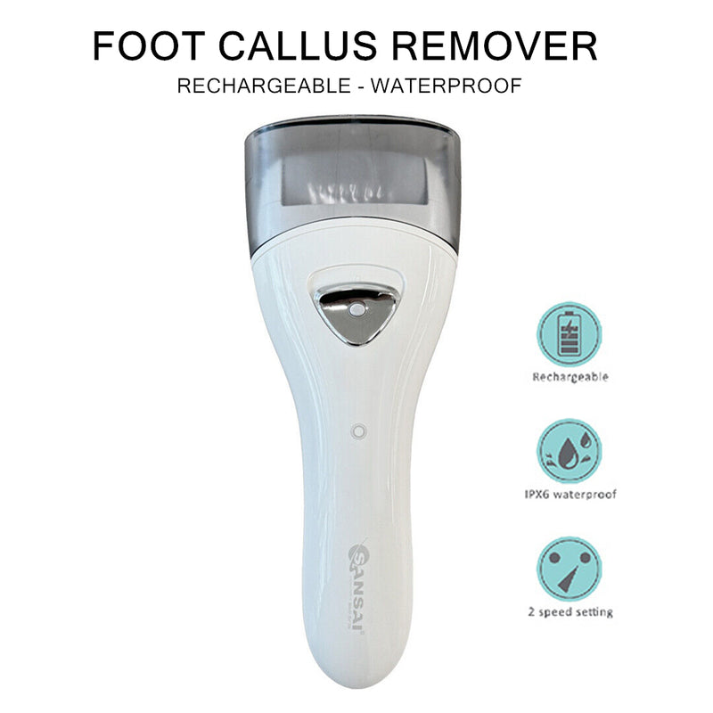 Electric Rechargeable Foot File Callus Hard Dead Skin Remover Pedicure Tool Feet Scrub