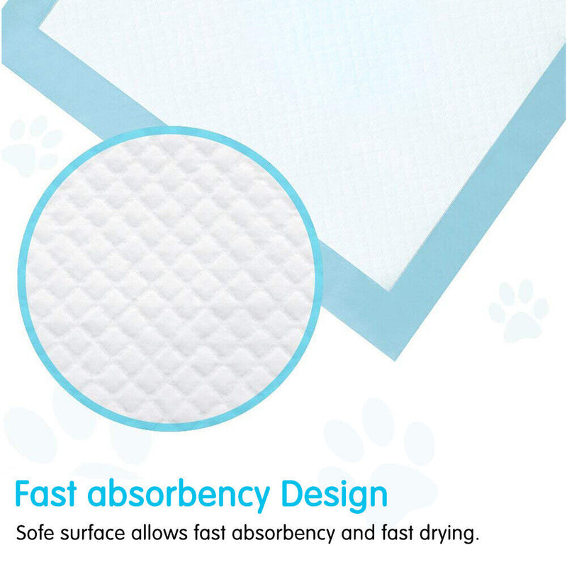 200PCS Puppy Pet Dog Training Pads Super Absorbent Quilted Triple Layer 56x56cm