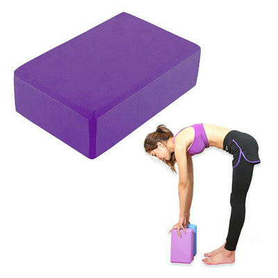 2PCS Yoga Block Fitness Foam Brick Exercise Gym Sports Fitness Pilates Stretching Aid