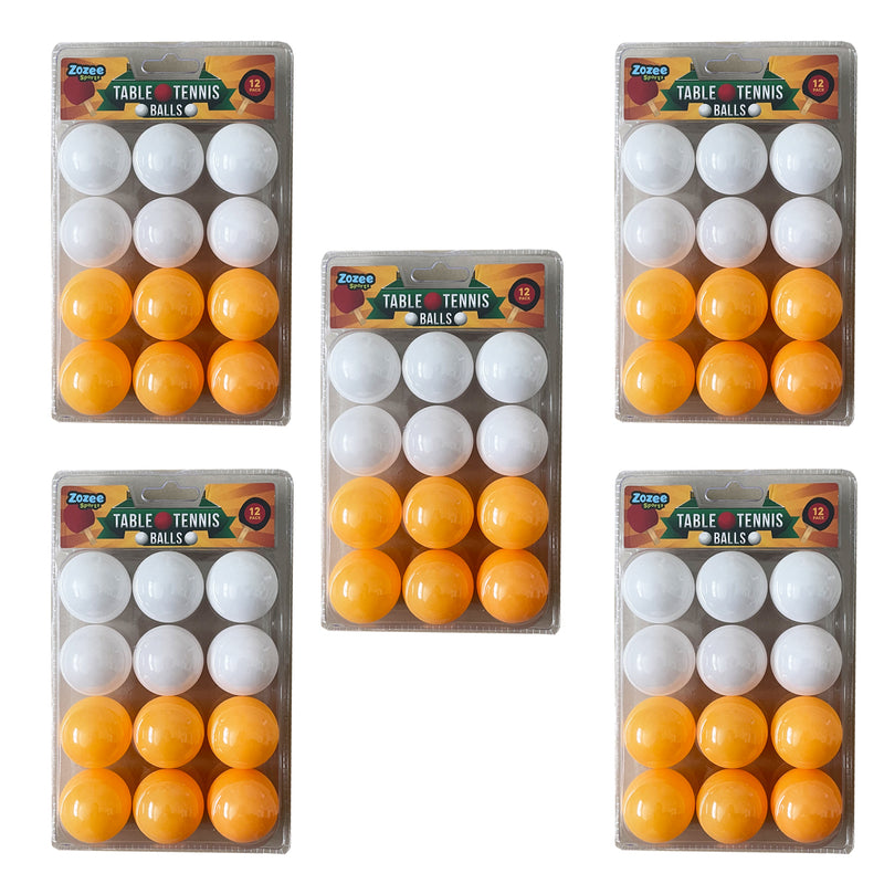 60PCS Table Tennis Balls Training Practice Ping Pong Yellow and White Ball 40mm