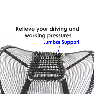 2PCS Mesh Car Seat Back Rest Lumbar Support Office Chair Van Home Pillow Cushion