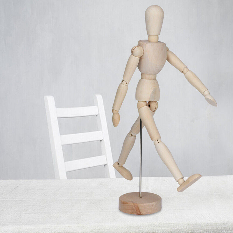 Artist 12” Wooden Manikin Mannequin Movable Adjustable Model Drawing Sketch 30cm