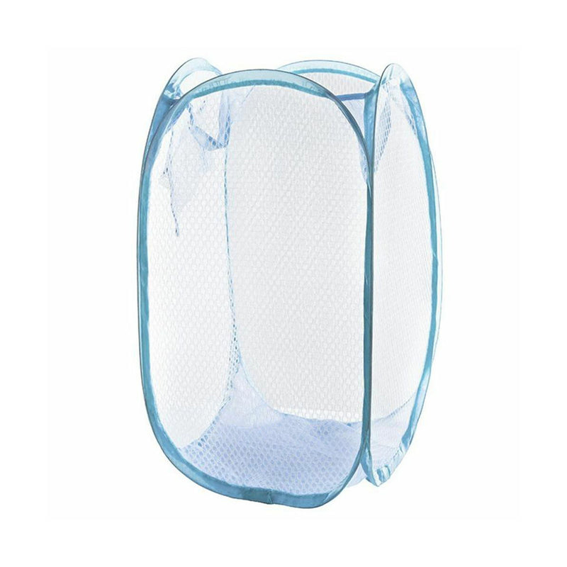 Foldable Mesh Laundry Hamper Storage Bag Bin Collapsible Lightweight Pop Up Basket