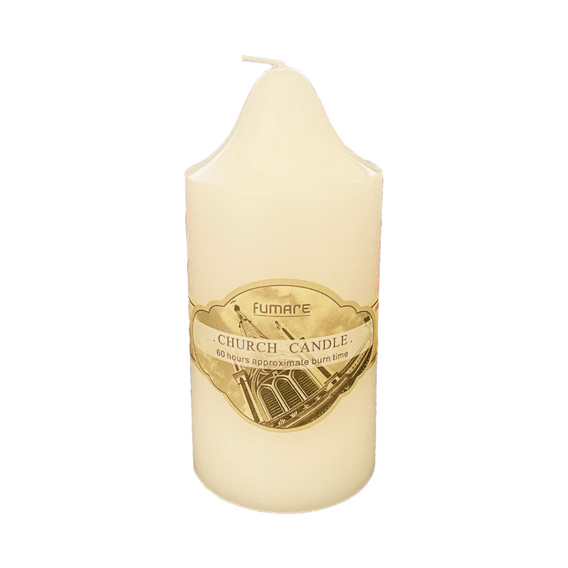 60 Hours Church Candle White Unscented Wax Pillar Candles Wedding Home Décor