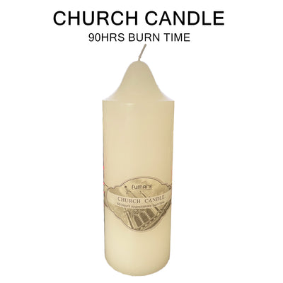 90 Hours Church Candle White Unscented Wax Pillar Candles Wedding Home Décor