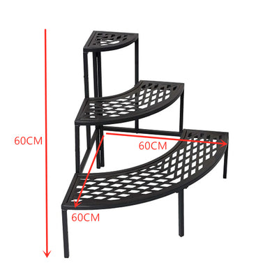 3 Tier Metal Plant Stand Flower Pot Planter Display Rack Garden Balcony Corner Shelf