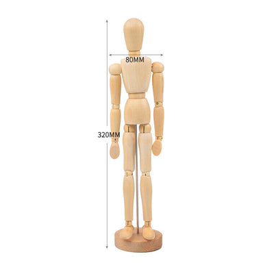 Artist 12” Wooden Manikin Mannequin Movable Adjustable Model Drawing Sketch 30cm