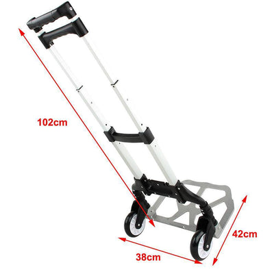 Portable Folding Hand Trolley Foldable Truck Luggage Cart Heavy Duty Load Wheels 70kg