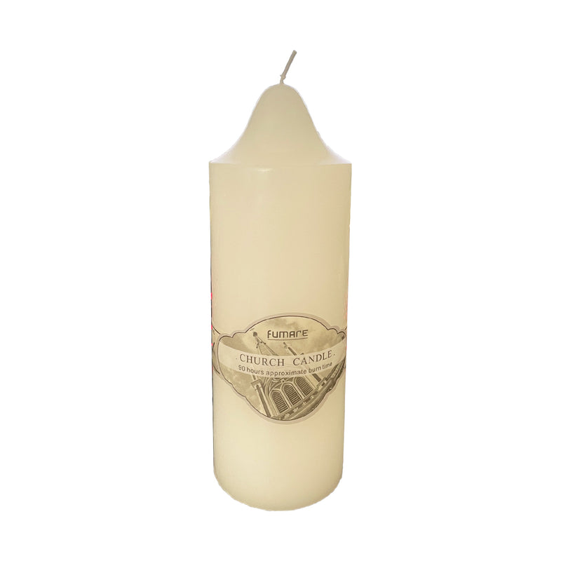 90 Hours Church Candle White Unscented Wax Pillar Candles Wedding Home Décor