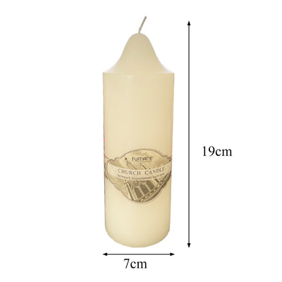 90 Hours Church Candle White Unscented Wax Pillar Candles Wedding Home Décor